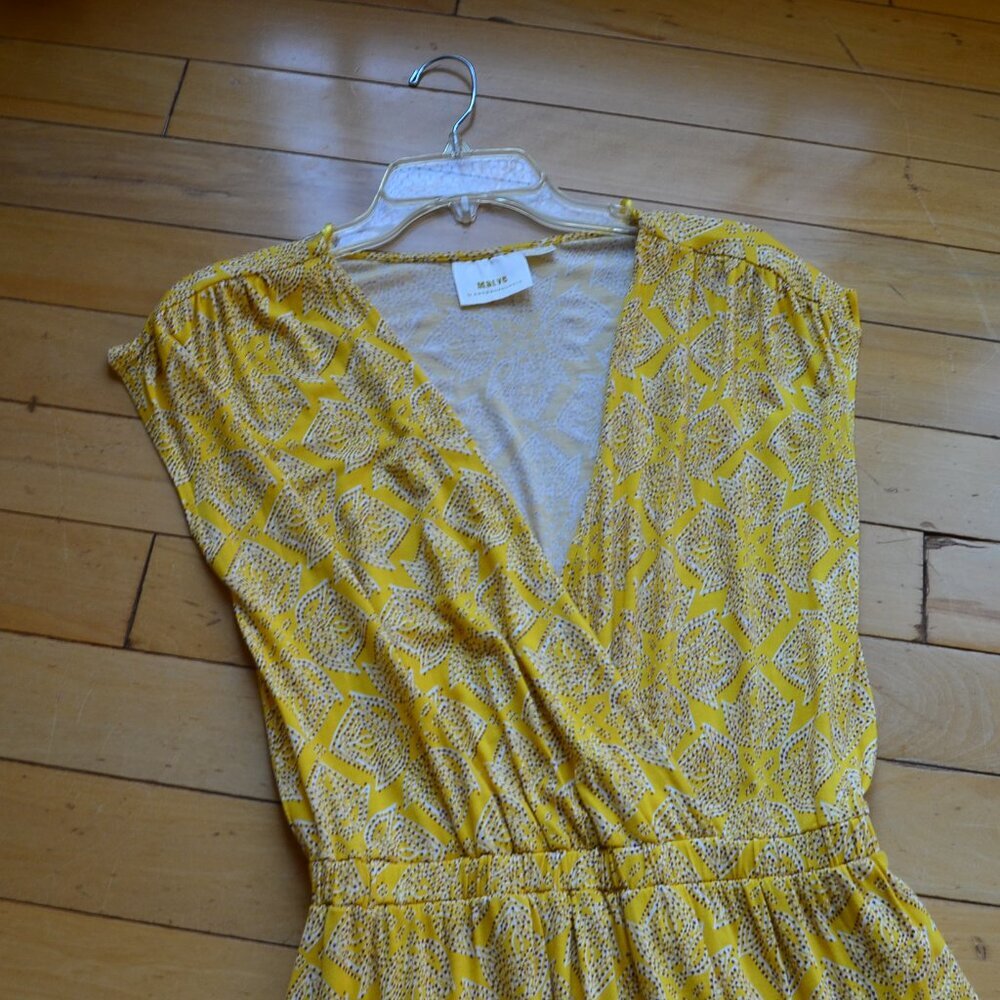 Maeve Yellow Patterned High-Low Dress - Picture 3 of 12